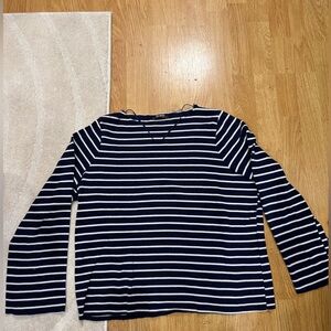 zara striped sweater - edges are meant to be frayed like that